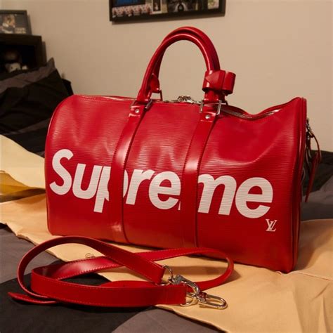 louis vuitton supreme red bag|louis vuitton supreme foulard.